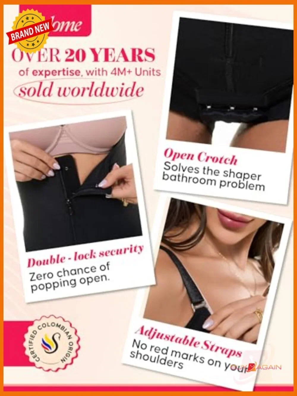 Full Body Shaper Postpartum Tummy Control Bodysuit